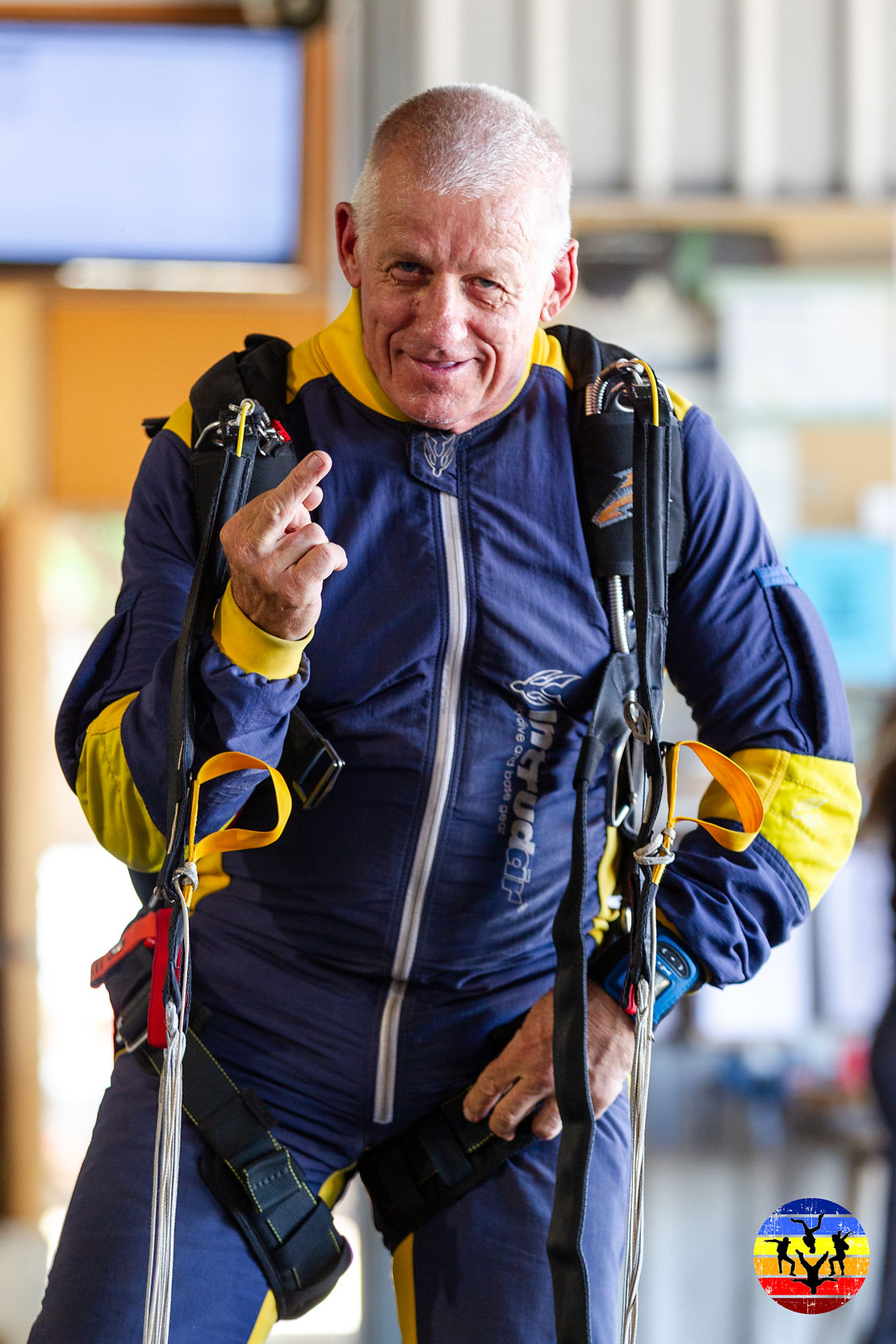 Skydiver flips the bird to camera