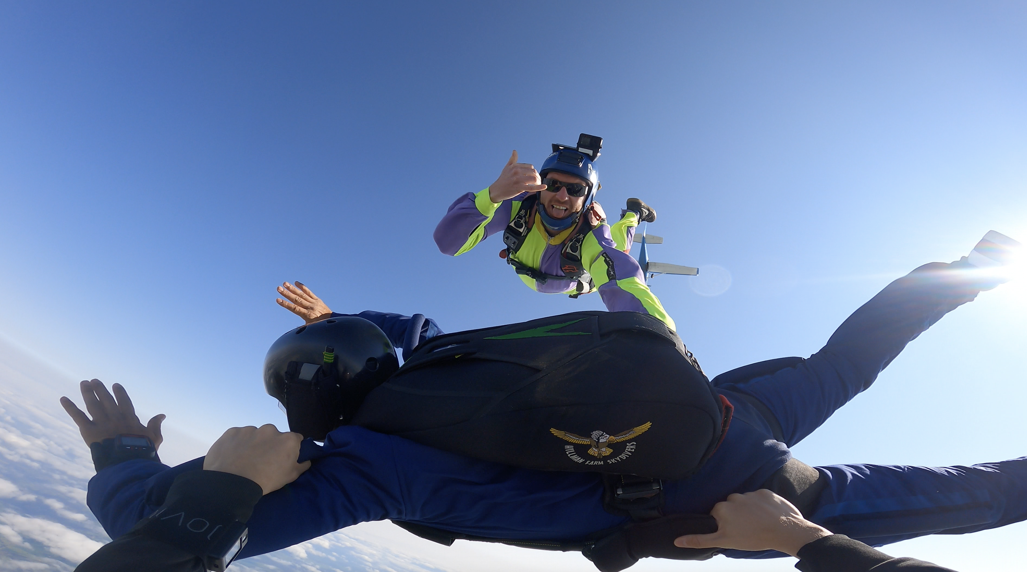 Solo skydiving near Perth