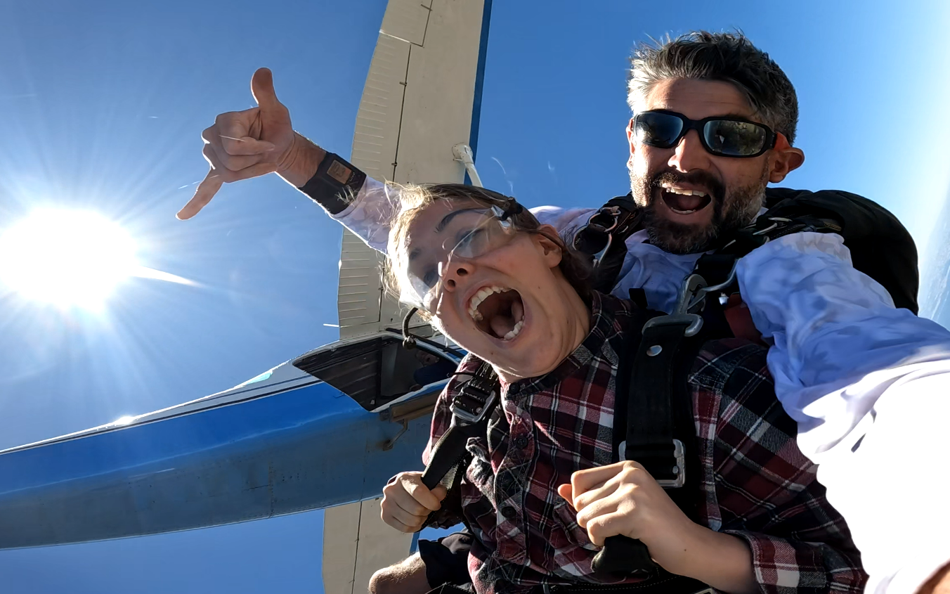 Tandem Skydive near Perth, over Hillman Farm Skydiving Club