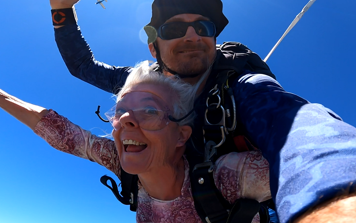 Lady Tandem Skydiving Perth in Western Australia.